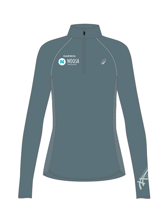 2023 Noosa Triathlon Women's ASICS Half Zip - Foggy Teal