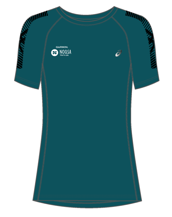 Noosa Triathlon 2022 Women's ASICS Icon SS Tee - Velvet Pine